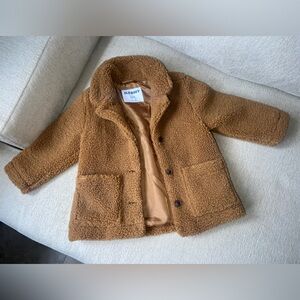 Unisex warm chunky fleece coat sherpa